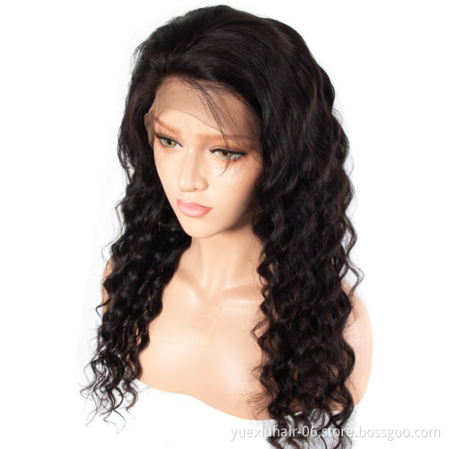 Best Wholesale Cuticle Aligned Hair Loose Deep  Brazilian Virgin Hair Wigs 13X4 150% Density Pre-plucked Swiss lace